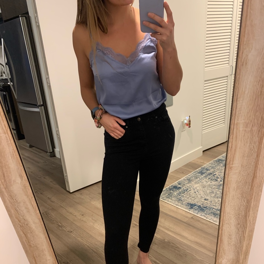 Satin tank blouse